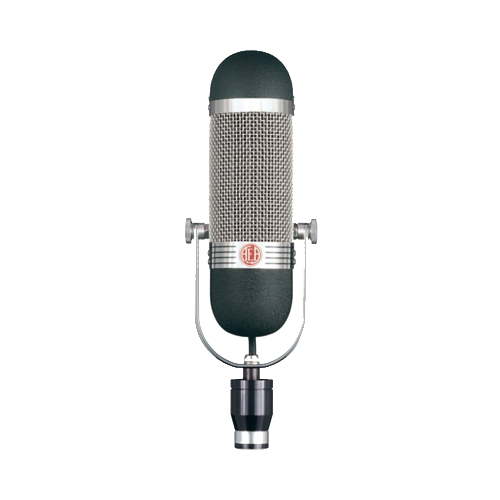 Condenser microphone on a white background