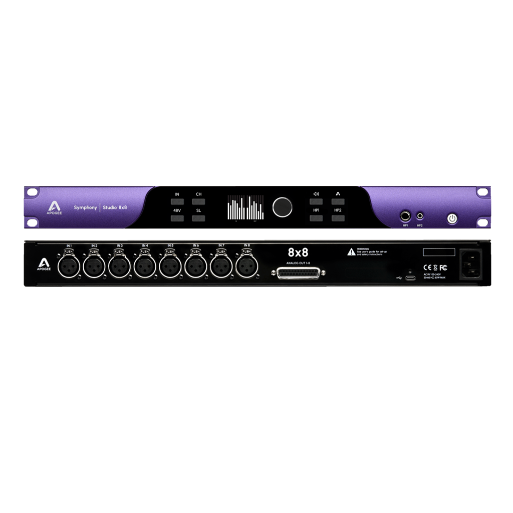 Apogee Symphony Studio 8x8 USB-C Audio Interface for Stereo Mixing & Recording with Output DSP