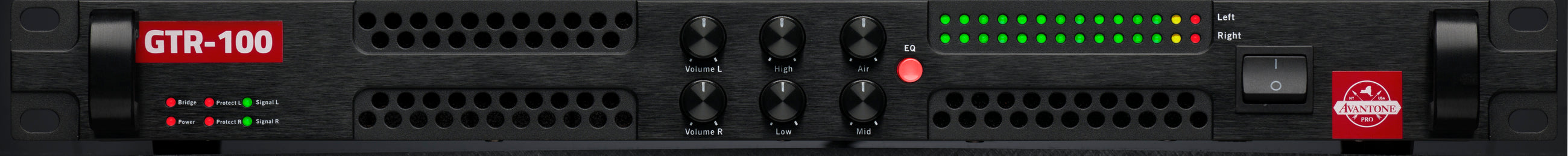 AvantonePro GTR-100 100-watt, 2-channel, rack-mountable solid state guitar amplifier