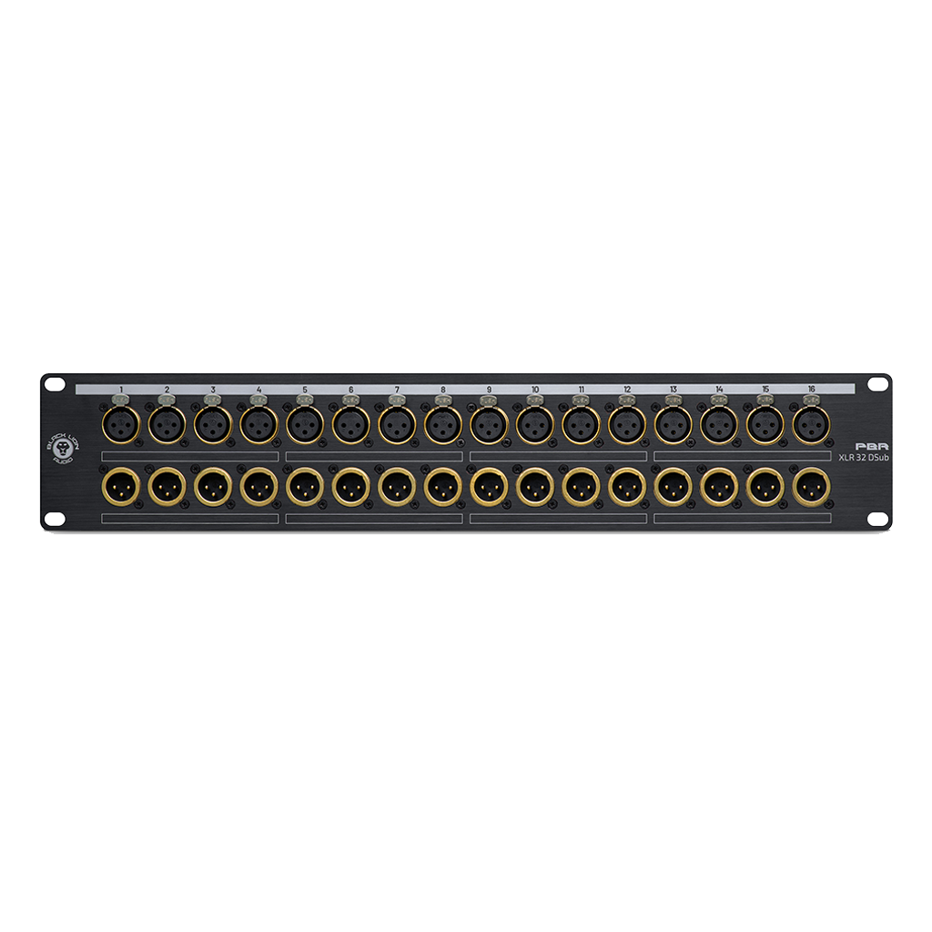 Black Lion Audio PBR XLR 32 DSub 32-Point Gold-Plated XLR/DB25 Patchbay