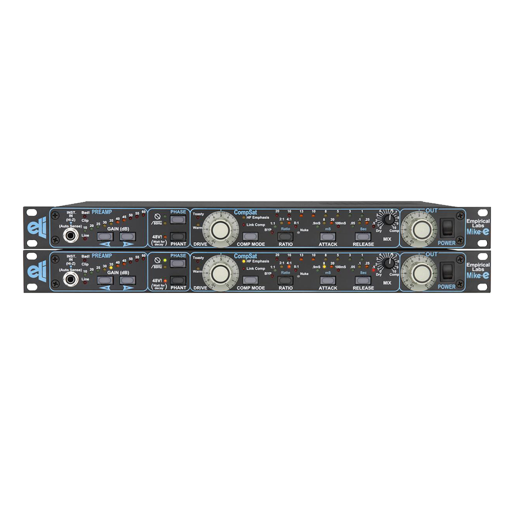 Empirical Labs Inc Twin Pack Dual Channel Mike-E MicPre/Compressor (2 Units Sold As One Pair)