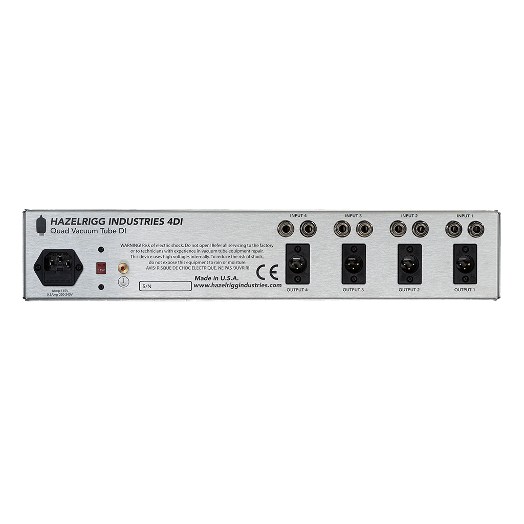 Hazelrigg Industries 4 DI Four Channel Vacuum Tube DI Box