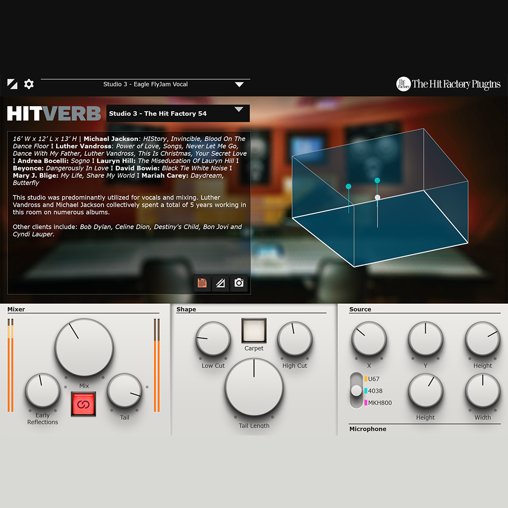 The Hit Factory Plugins HITVERB Convolution Reverb Plug-In Modeled From The Hit Factory’s Legendary Studio Rooms