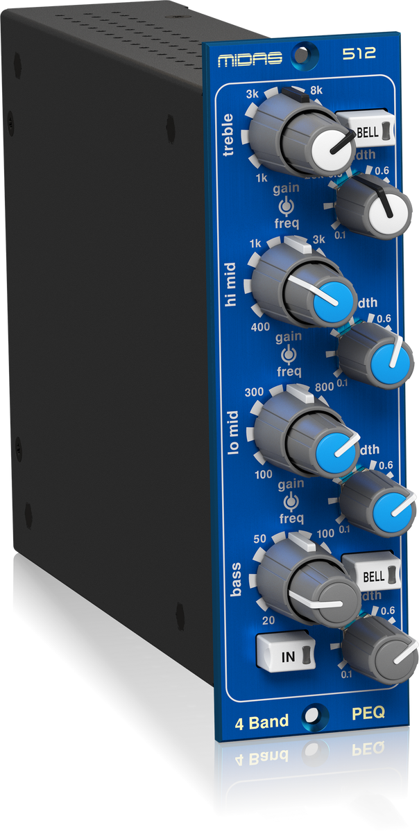 Midas 512 V2パラメトリックイコライザー 4バンド Midas 512 V2 500 Series Parametric Equalizer – Oceania Audio