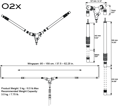Triad-Orbit O2X, Dual Arm Orbital Boom with Interchangeable Arms