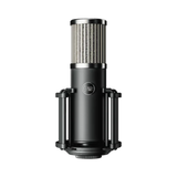 Condenser microphone on a white background