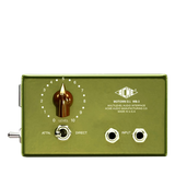 Vintage audio interface with a green casing and Acme branding on a white background