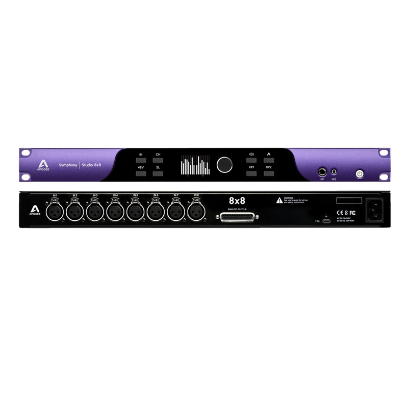 Apogee Symphony Studio 8x8 USB-C Audio Interface for Stereo Mixing & Recording with Output DSP