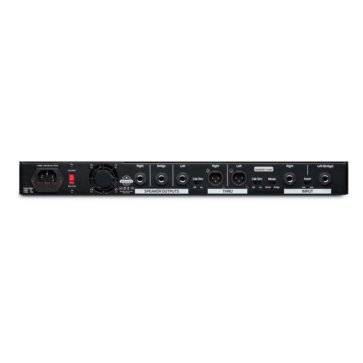 AvantonePro GTR-100  100-watt, 2-channel, rack-mountable solid state guitar amplifier
