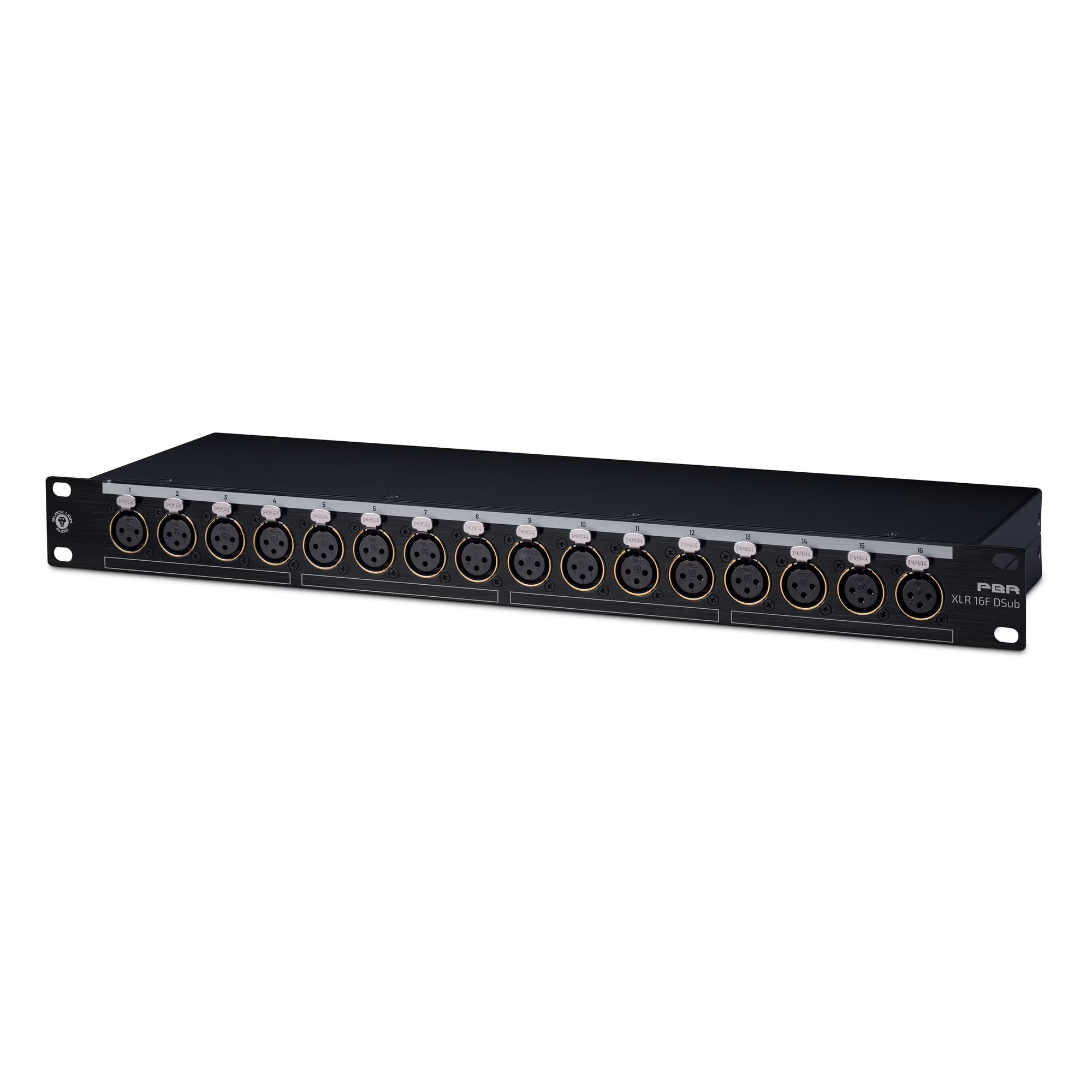 Black Lion Audio PBRXLR16FDSUB 16-point Gold-Plated Female XLR/DB25 Patchbay