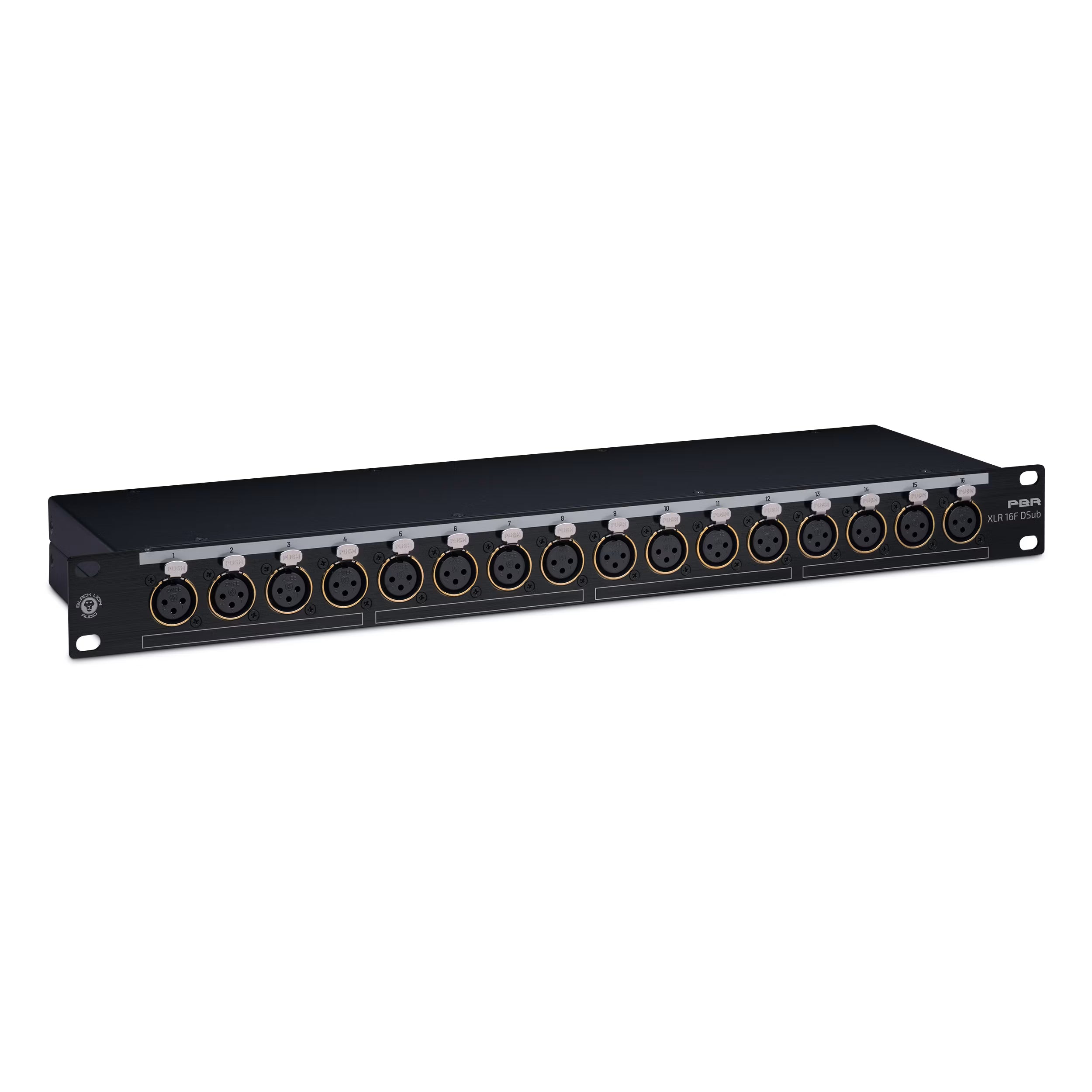 Black Lion Audio PBRXLR16FDSUB 16-point Gold-Plated Female XLR/DB25 Patchbay