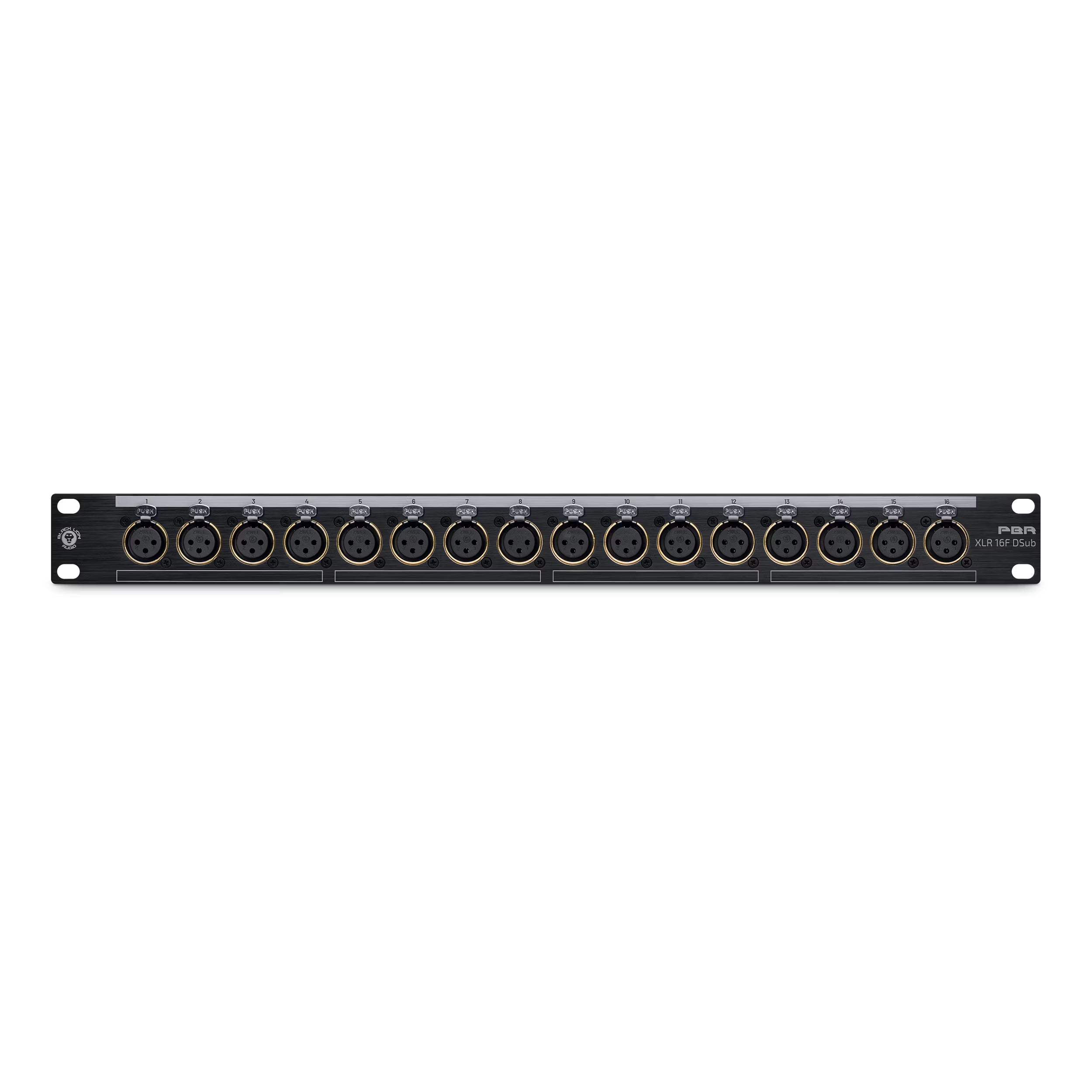 Black Lion Audio PBRXLR16FDSUB 16-point Gold-Plated Female XLR/DB25 Patchbay
