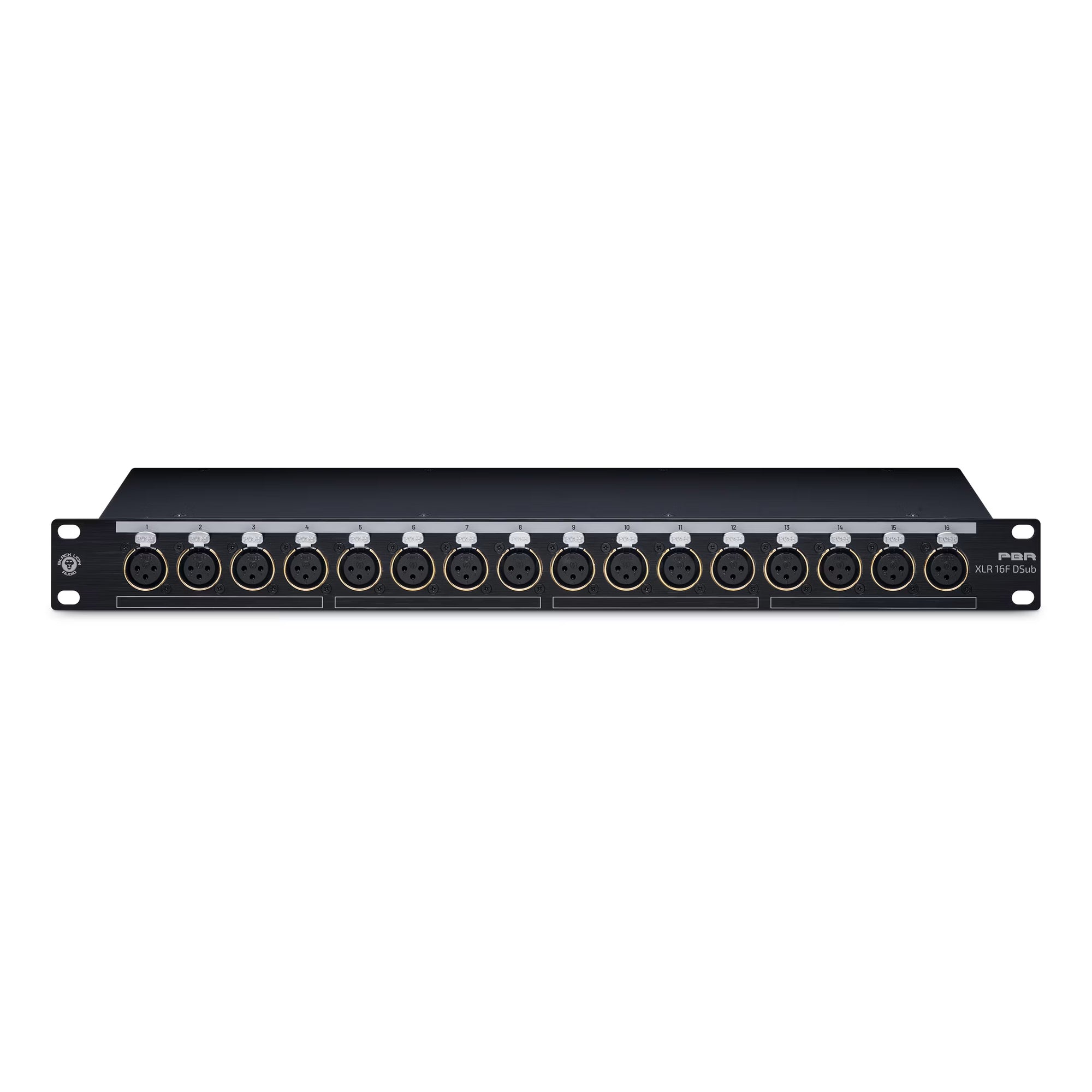 Black Lion Audio PBRXLR16FDSUB 16-point Gold-Plated Female XLR/DB25 Patchbay
