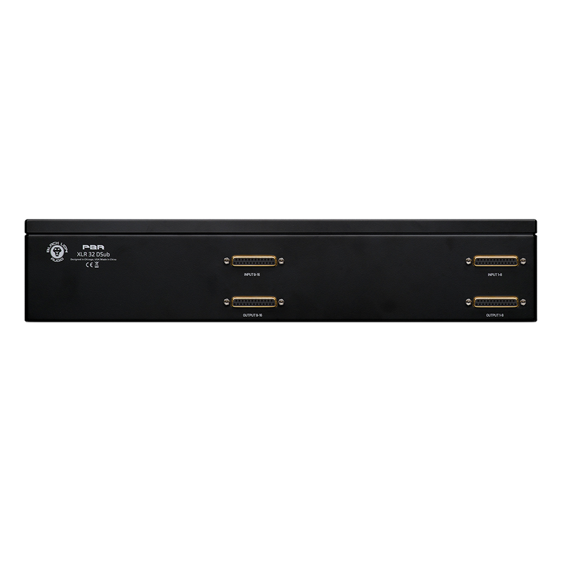 Black Lion Audio PBR XLR 32 DSub 32-Point Gold-Plated XLR/DB25 Patchbay