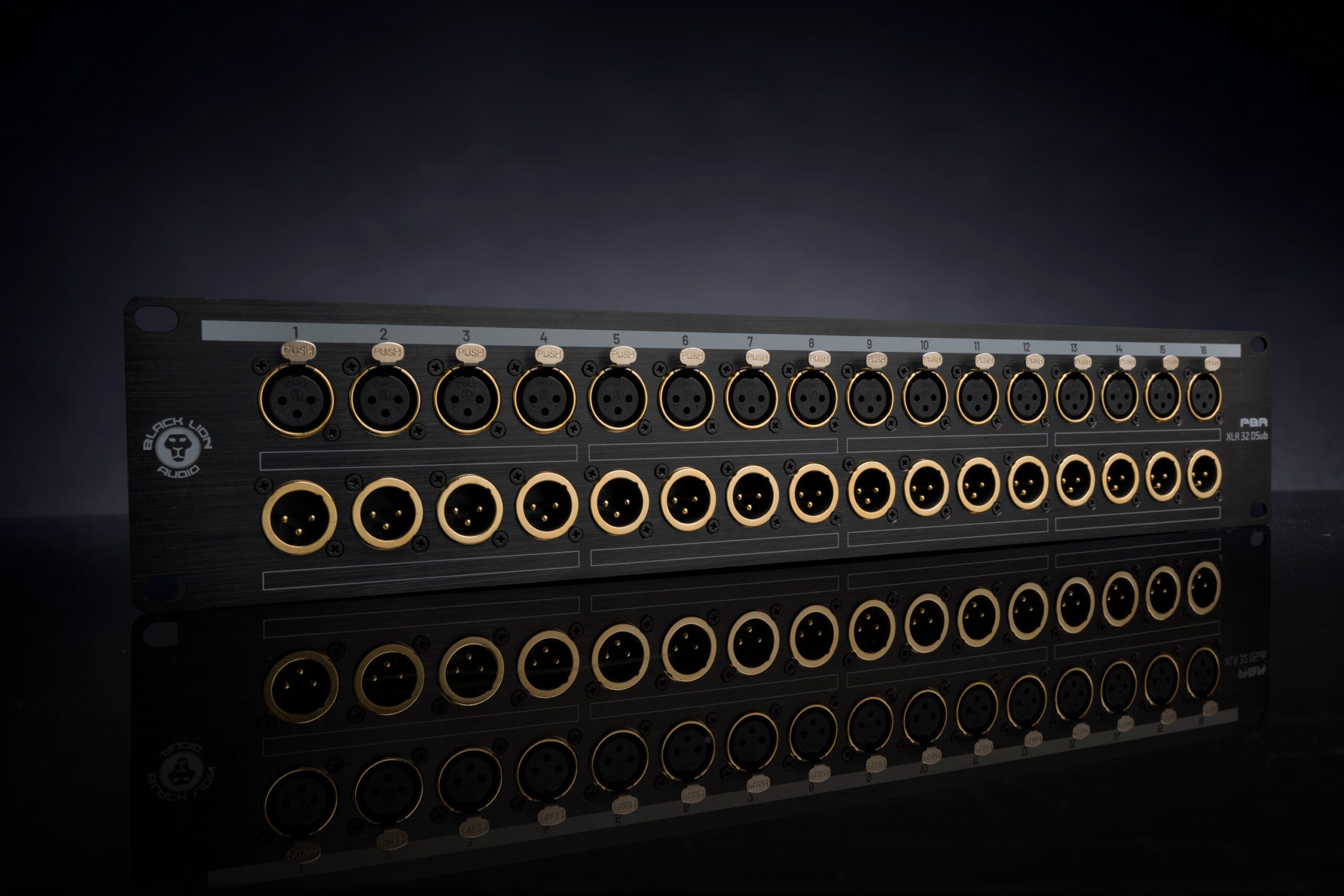 Black Lion Audio PBR XLR 32 DSub 32-Point Gold-Plated XLR/DB25 Patchbay