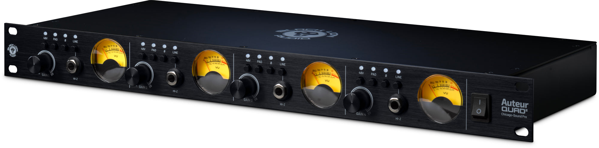 Black Lion Audio Auteur Quad 2 Versatile 4-Channel Mic/Line/DI Preamp with Cinemag Transformers
