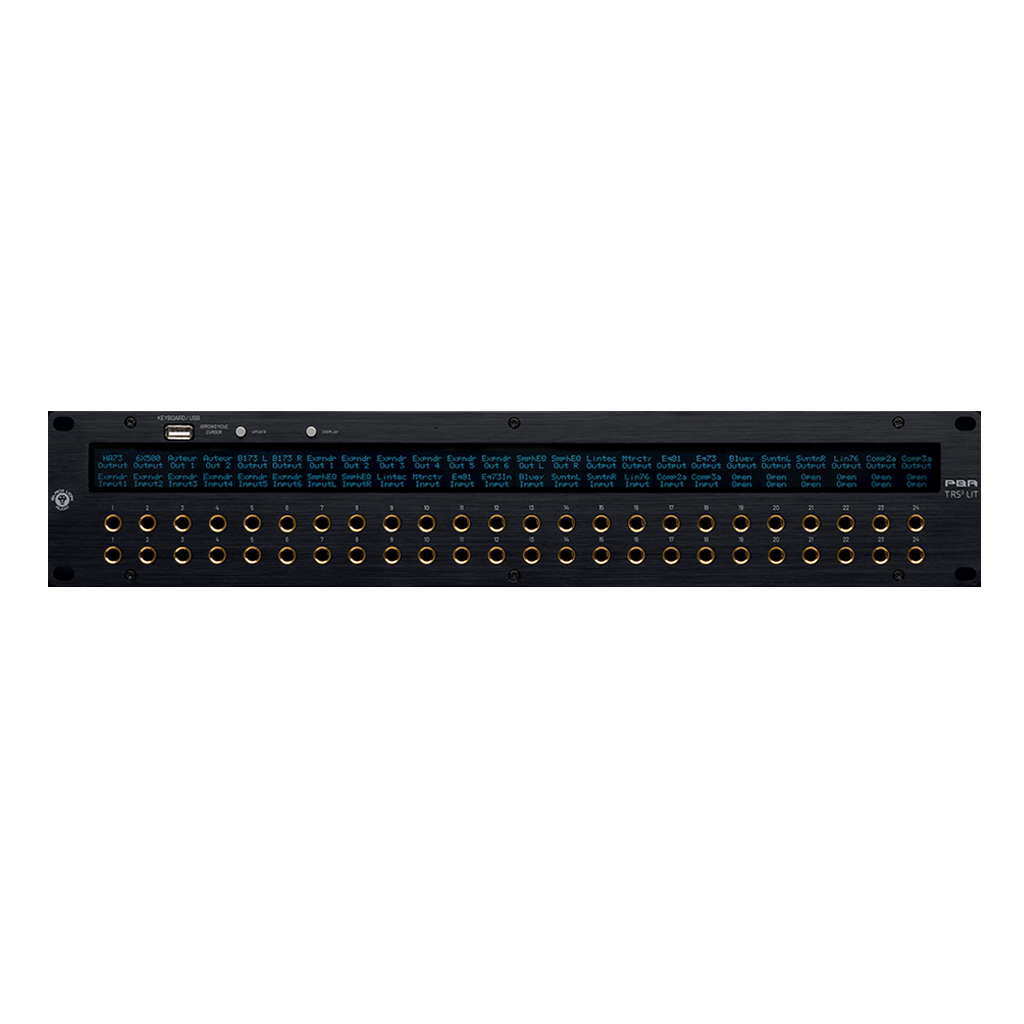 Black Lion Audio PBR TRS3-LIT 48-Point TRS Patchbay with Customisable LED Display