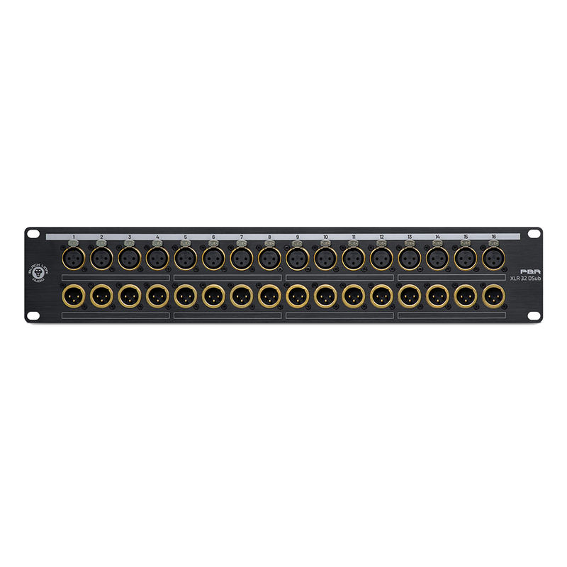 Black Lion Audio PBR XLR 32 DSub 32-Point Gold-Plated XLR/DB25 Patchbay