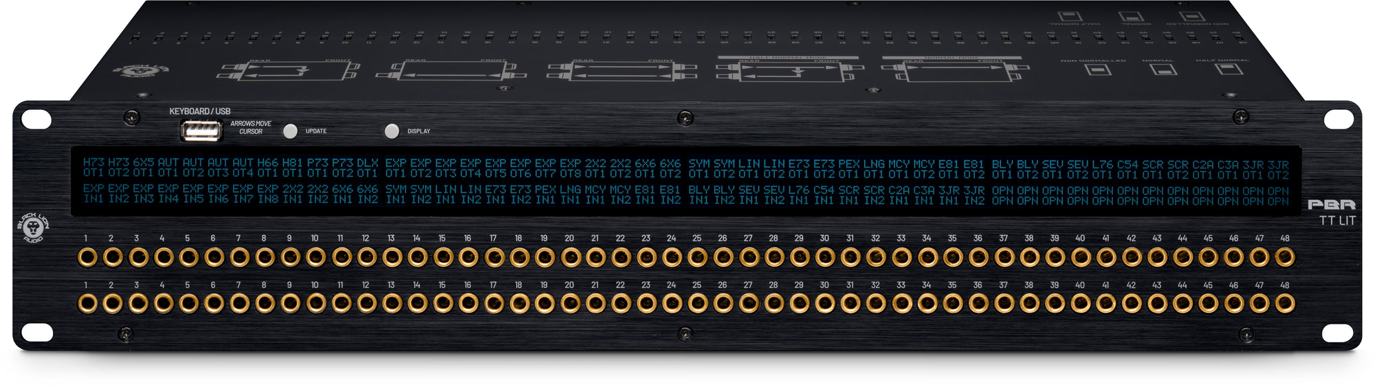Black Lion Audio PBR TT-LIT 96-Point TT Patchbay with Customisable LED Display