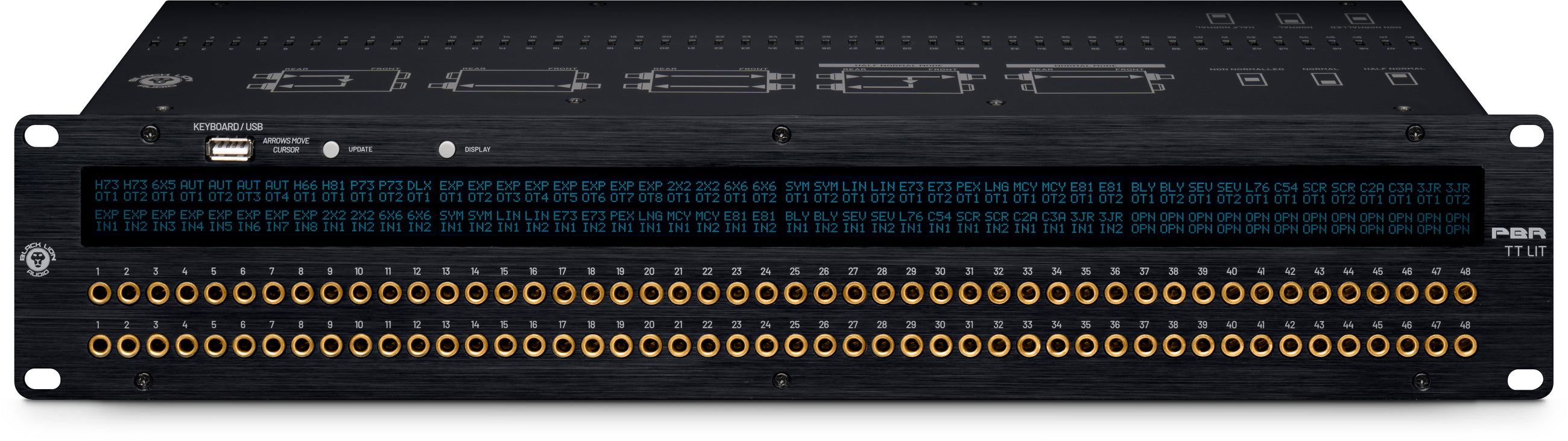 Black Lion Audio PBR TT-LIT 96-Point TT Patchbay with Customisable LED Display