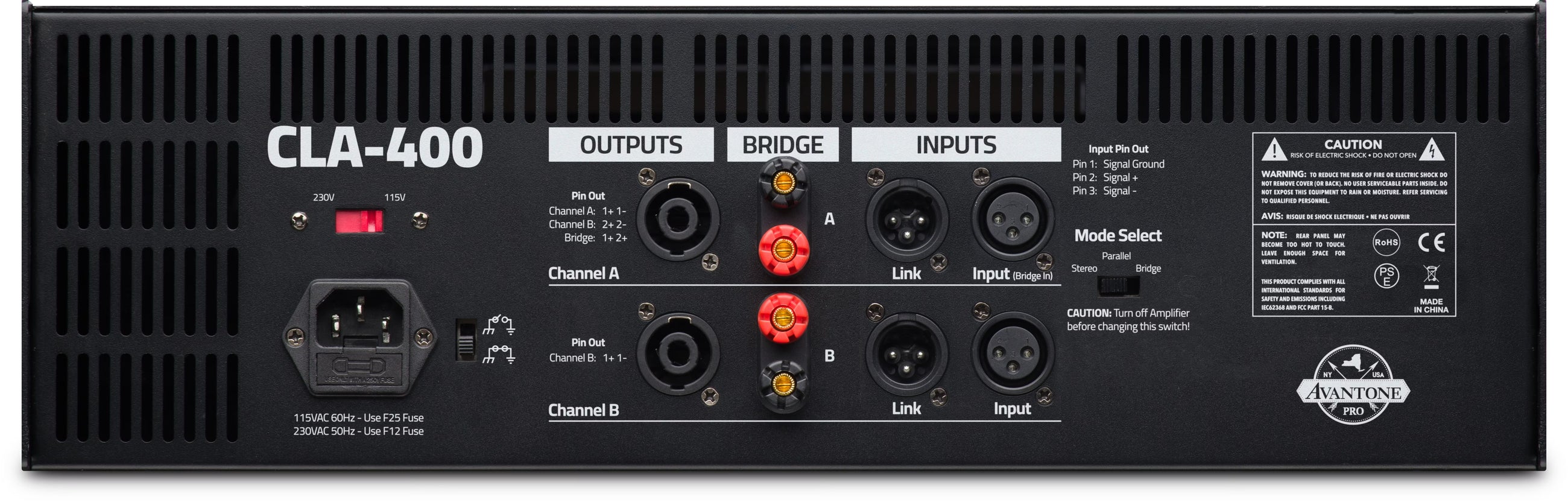 AvantonePro CLA-400 Studio Reference Amplifier