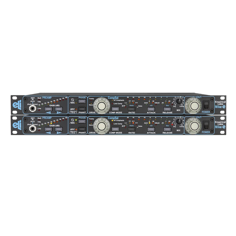 Empirical Labs Inc Twin Pack Dual Channel Mike-E MicPre/Compressor (2 Units Sold As One Pair)