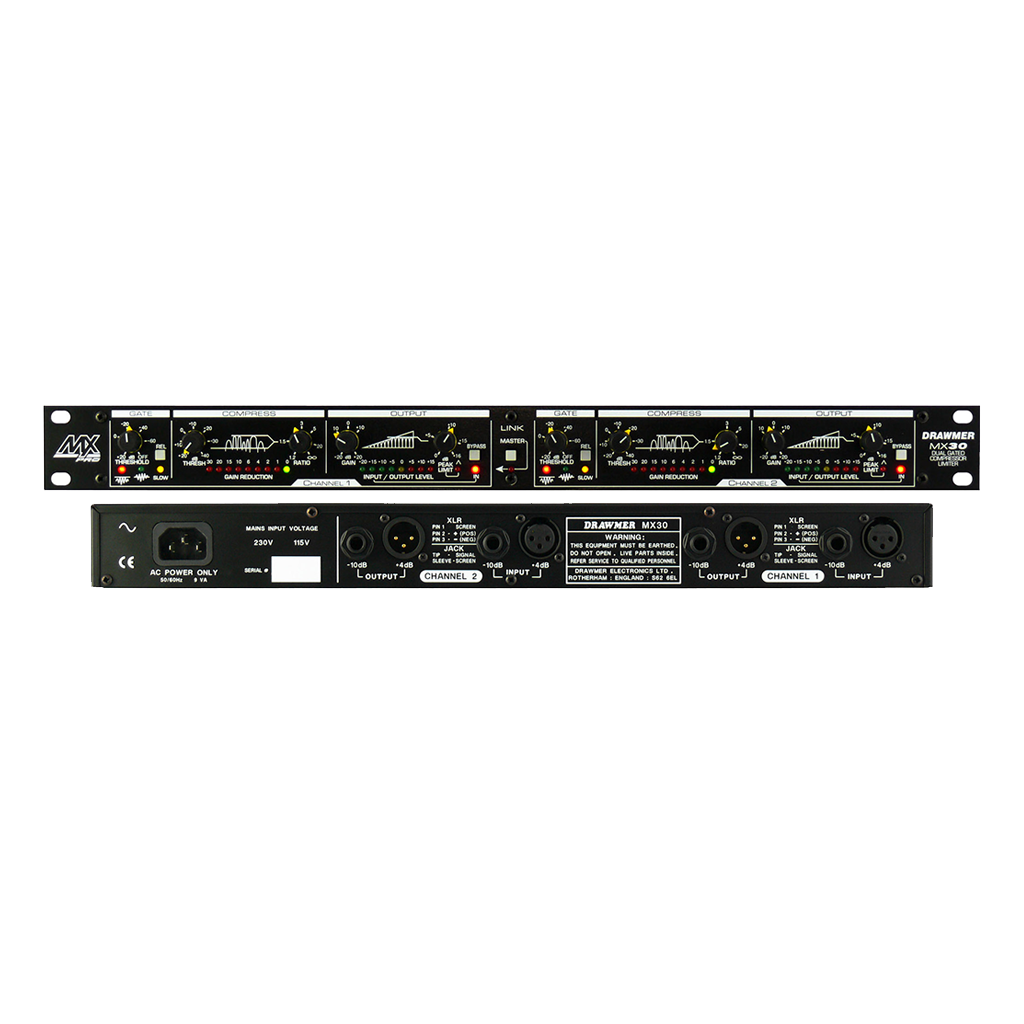 Drawmer MX30-Pro - Dual Gated Compressor Limiter
