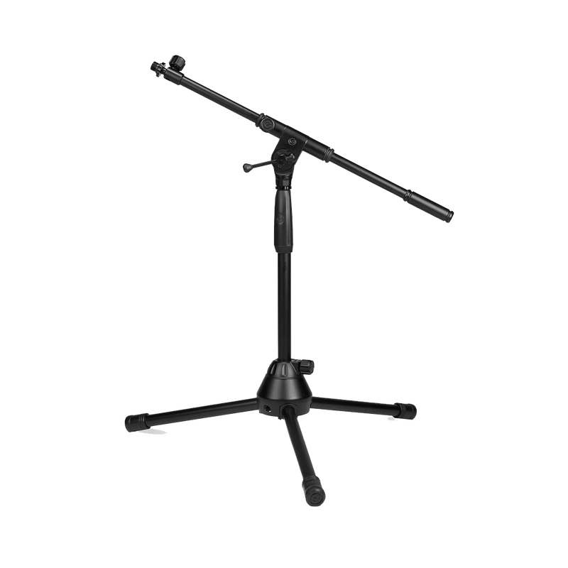 Gravity TMS 4232 B Touring Series Short Round Base Microphone Stand with 2-Point Adjustment Telescoping Boom