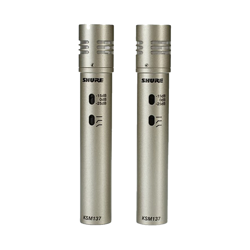 Shure KSM 137 Cardioid Instrument Small Diaphragm Microphone Stereo Pair
