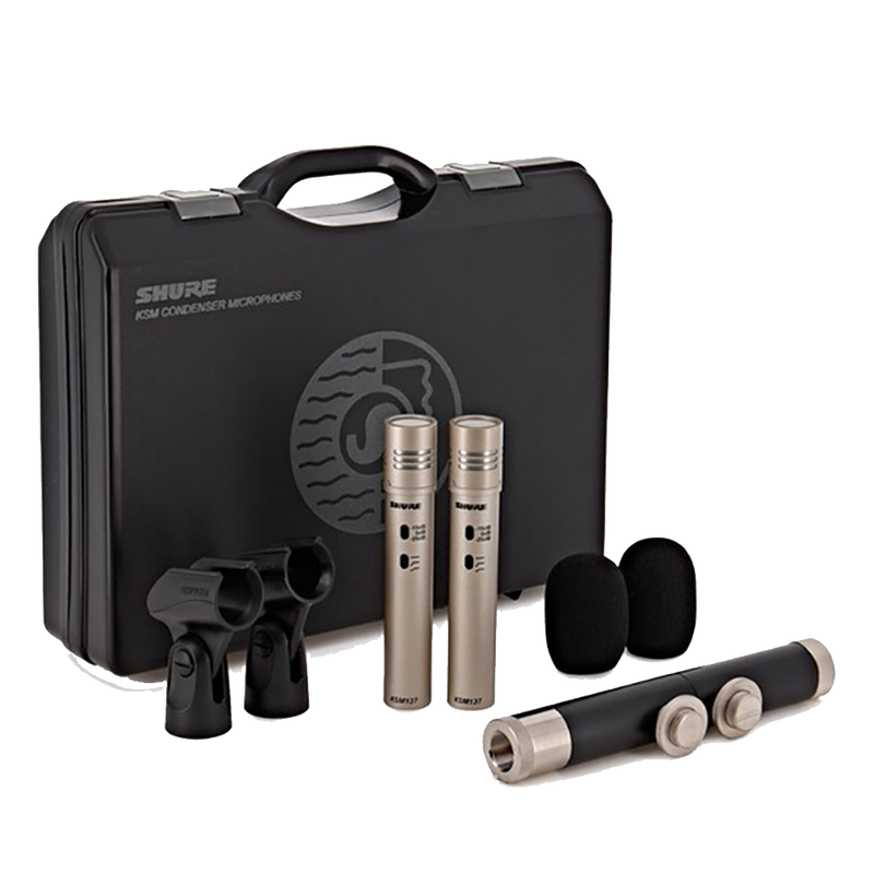 Shure KSM 137 Cardioid Instrument Small Diaphragm Microphone Stereo Pair