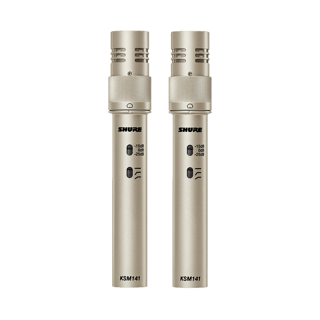 Shure KSM 141 Dual Pattern Instrument Small Diaphragm Microphone Stereo Pair