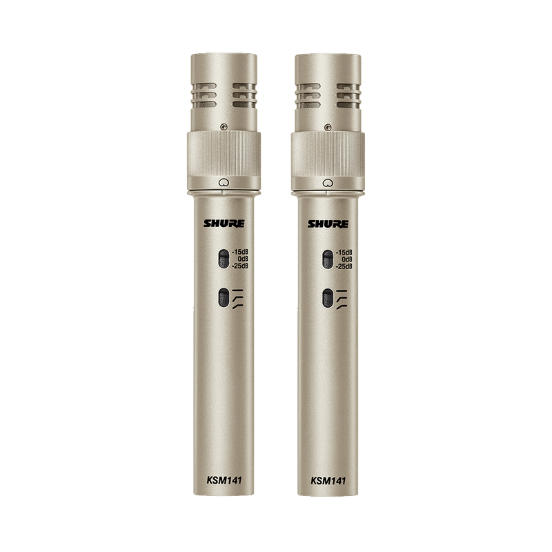 Shure KSM 141 Dual Pattern Instrument Small Diaphragm Microphone Stereo Pair