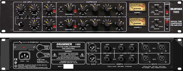 Drawmer 1960 - Mic Pre / Vacuum Tube Compressor – Oceania Audio Sales