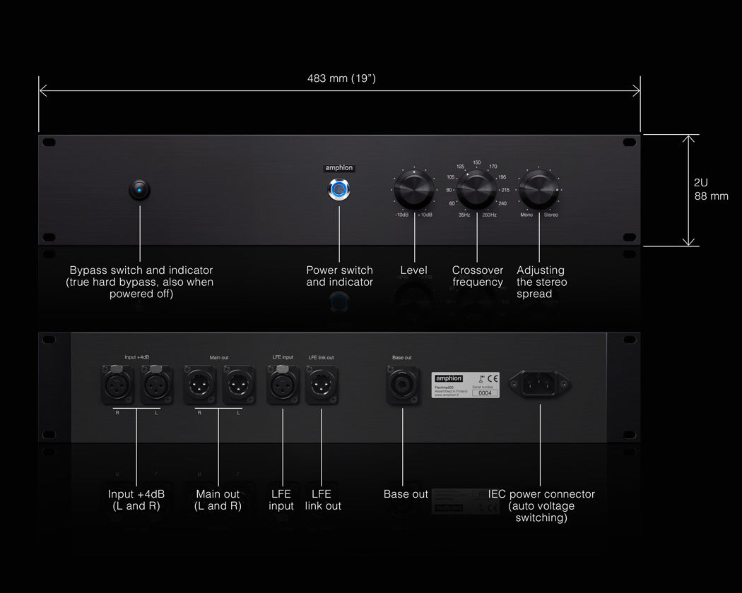 Amphion FlexBase 25 Stereo Bass Extension & Management System with 600 Watt Amplifier