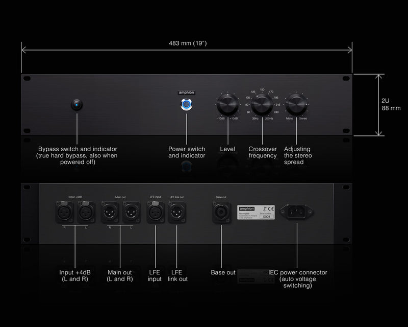 Amphion FlexBase 25 Stereo Bass Extension & Management System with 600 Watt Amplifier