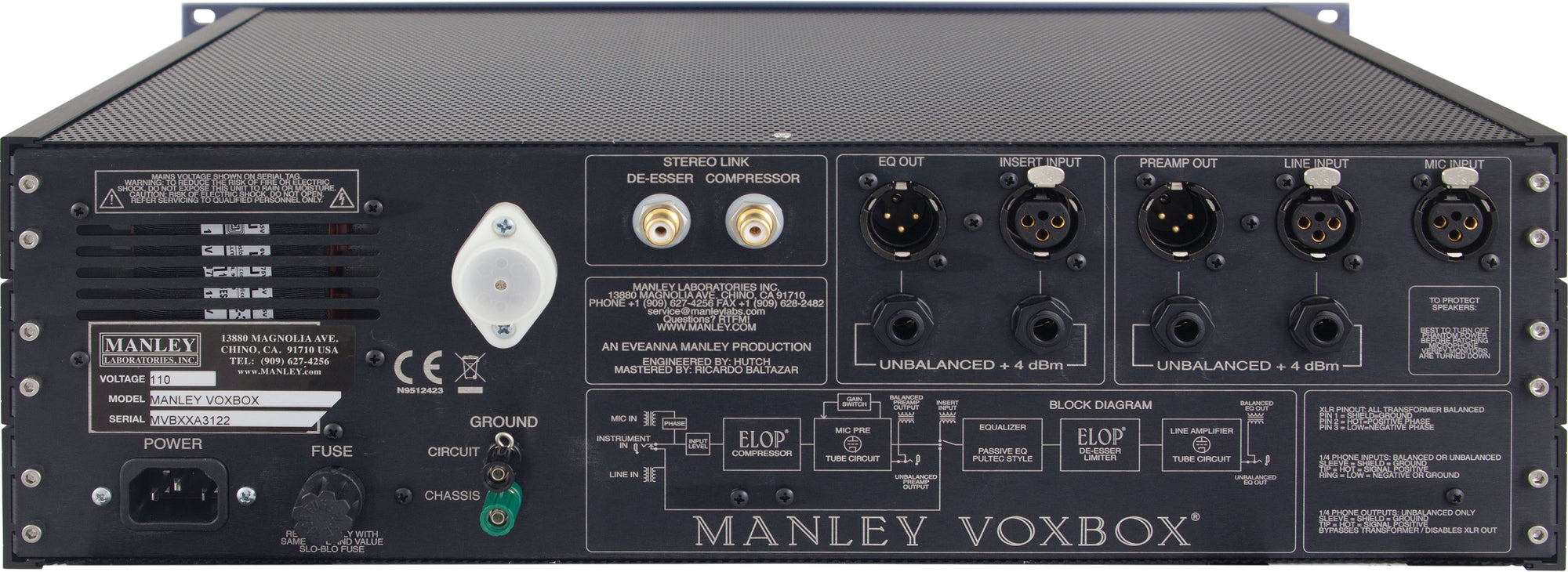 Manley Labs VOXBOX® Reference Channel Strip