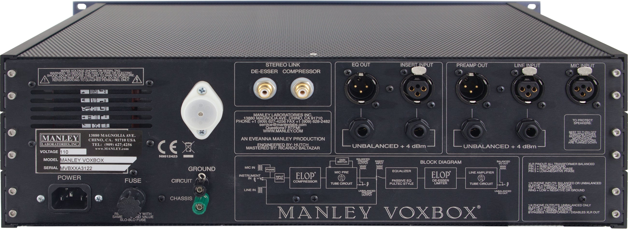 Manley Labs VOXBOX® Reference Channel Strip