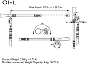 Triad-Orbit O1-L, Single Long Arm, 37.5″ Orbital Boom